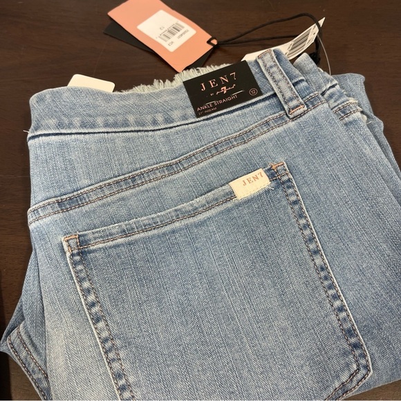 7 For All Mankind Light Wash Straight Leg Jeans size 12 - Picture 7 of 10